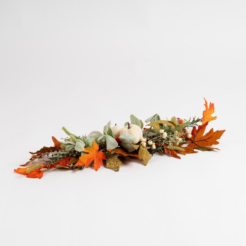 Velvet Pumpkin Green Garland
