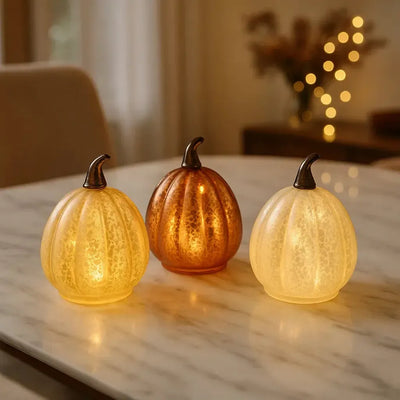 x6 Glass Table Pumpkin Lights