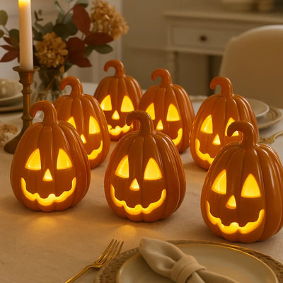 x16 LED Ceramic Jack O' Lanterns