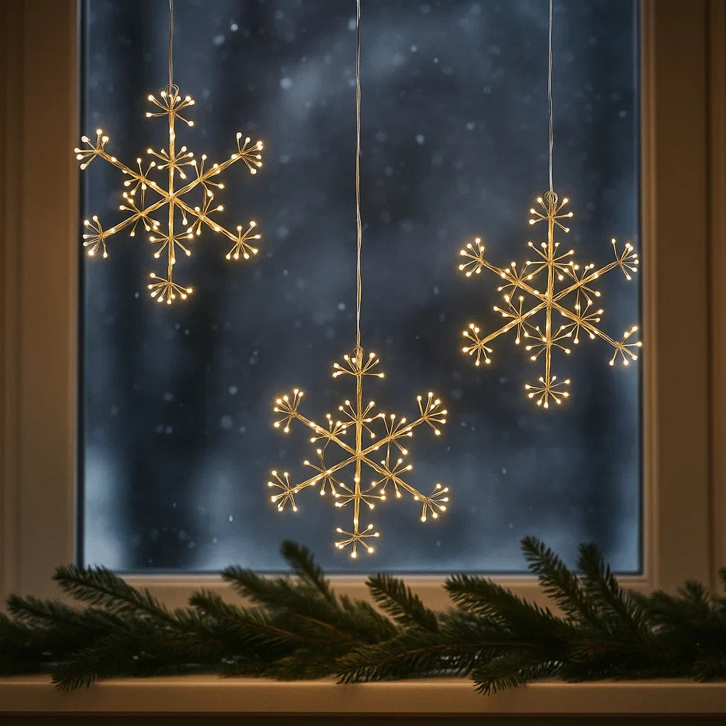 Pack of 3 Battery Snowflake