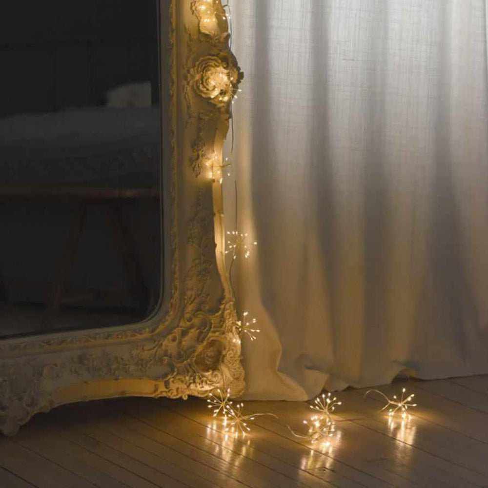 Indoor Starburst Garland Lights Silver - NEST & FLOWERS