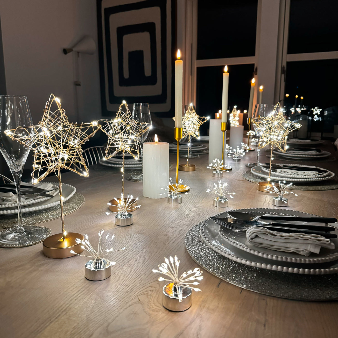 x6 Table Star Lights x6 Tealights