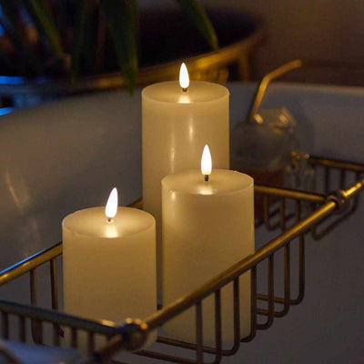 LED Pillar Candles - NEST & FLOWERS