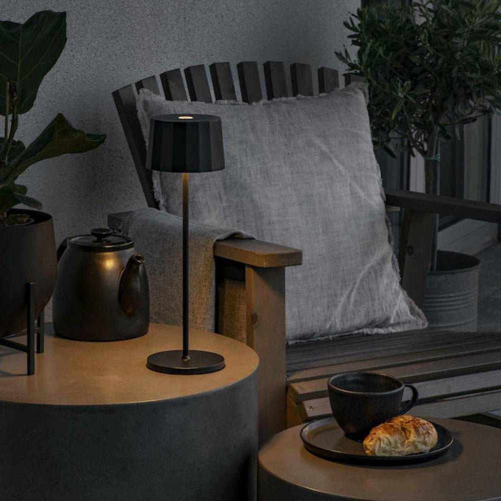 WAC Lighting Pleat Cordless Table Lamp – USB-C Rechargeable, 3 CCT, Stepless Dimming, 2000mAh
