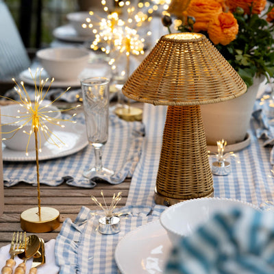Rattan Rechargeable Table Lamp