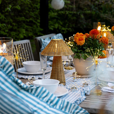 Rattan Rechargeable Table Lamp
