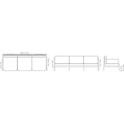 Torre Teak Sofa