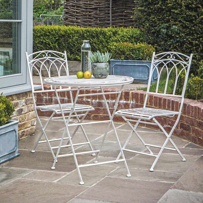 Putah Outdoor Bistro Set White
