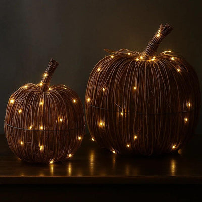 x6 Rattan Pumpkin Lights