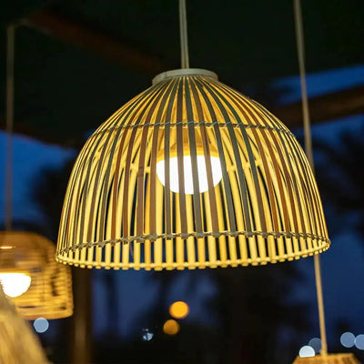 Bourne Wicker Hanging Light
