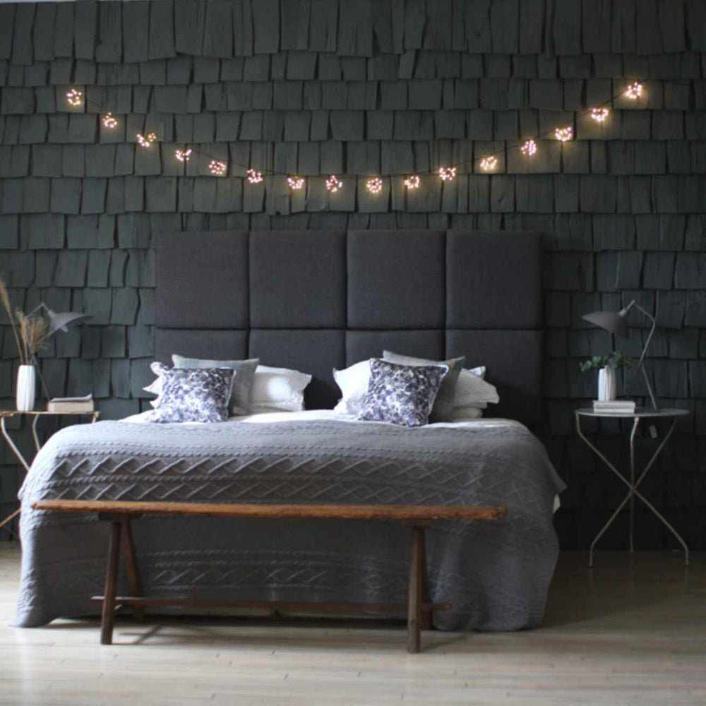 Starburst Garland Lights Black Mains - NEST & FLOWERS