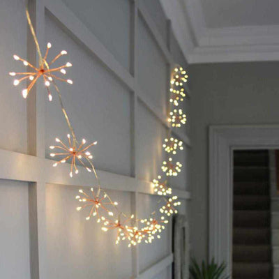 Starburst Garland Lights Copper