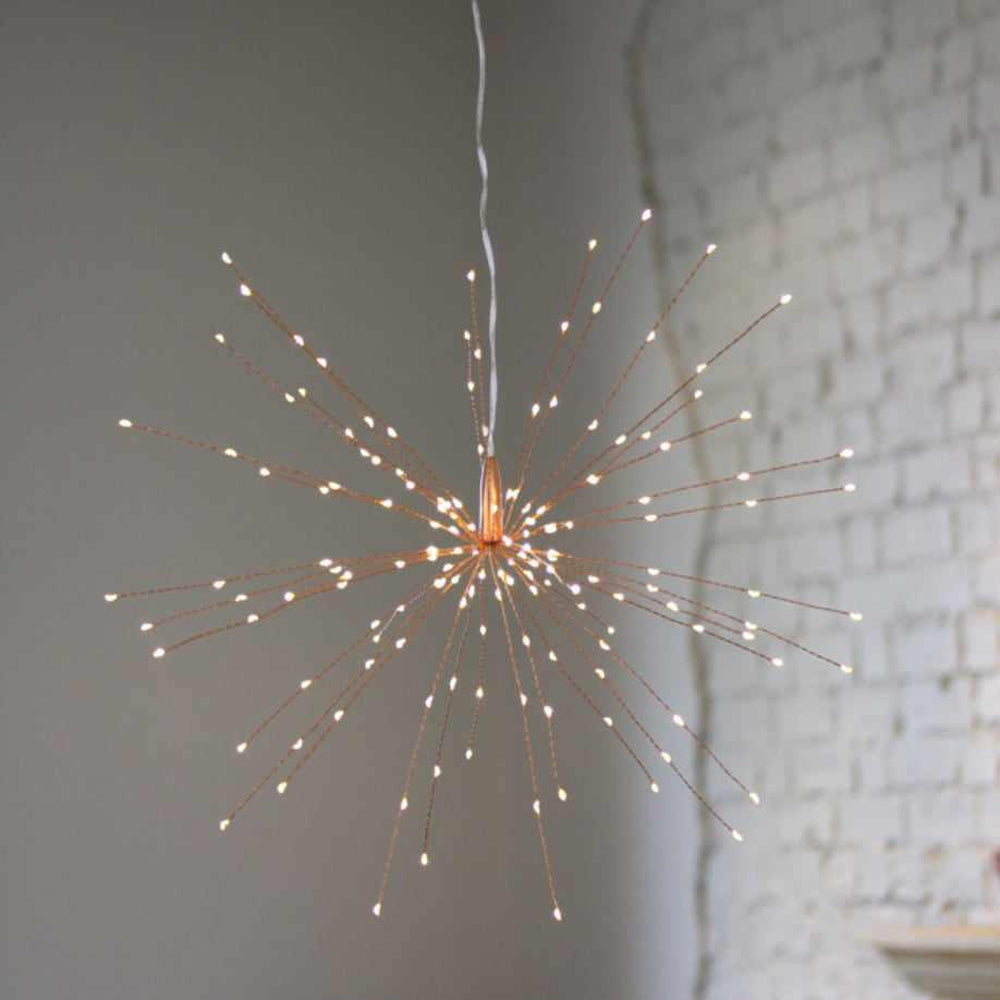 x6 Starburst Hanging Light Copper