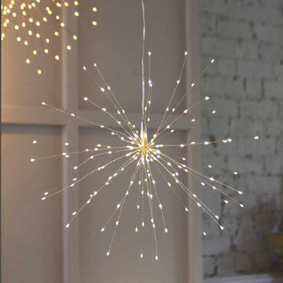 x6 Starburst Hanging Light Silver