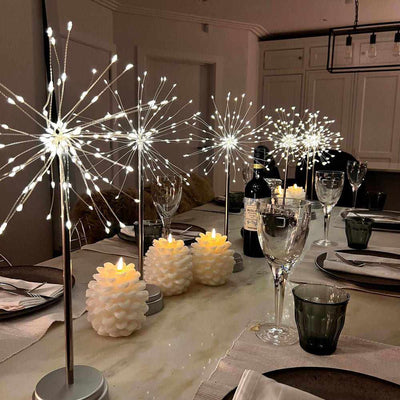 x6 Large Starburst Table Lamps x6 Starburst Tealights