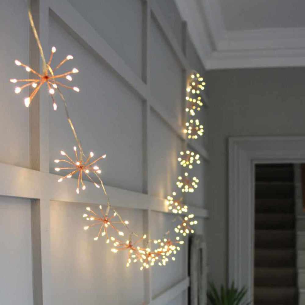 x6 Indoor Starburst Garland Lights Copper - NEST & FLOWERS